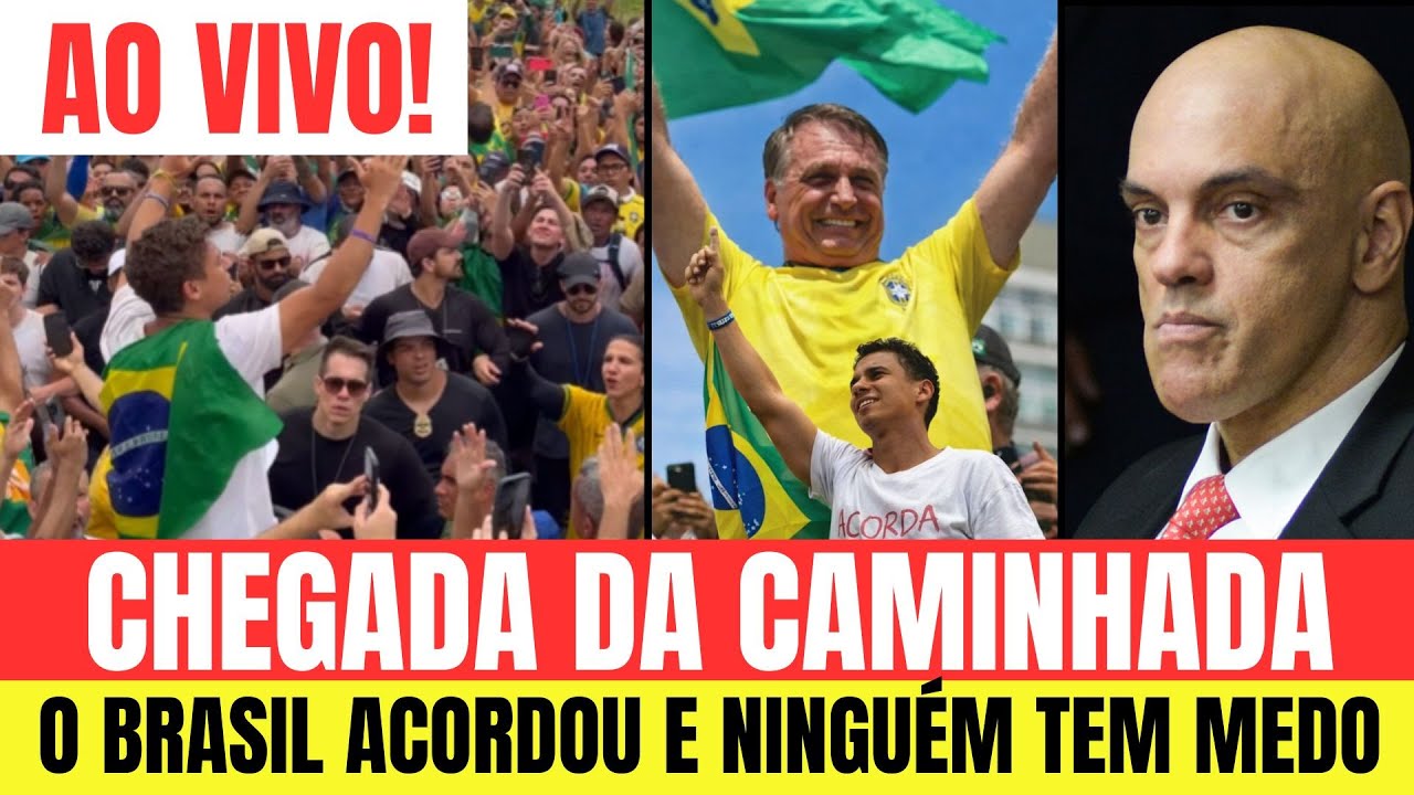 🔴 AO VIVO! CHEGADA DA CAMINHADA do Nikolas Ferreira pela liberdade de Bolsonaro