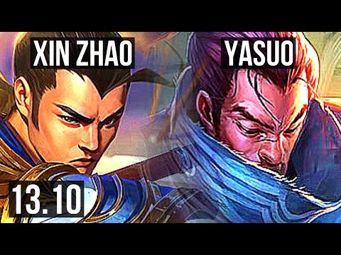 XIN ZHAO vs YASUO (MID) | 1.8M mastery, 700+ games, 6/3/10 | KR Master | 13.10