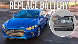 How to [EASILY] Replace the Battery - Hyundai Elantra (2017 / 2018)