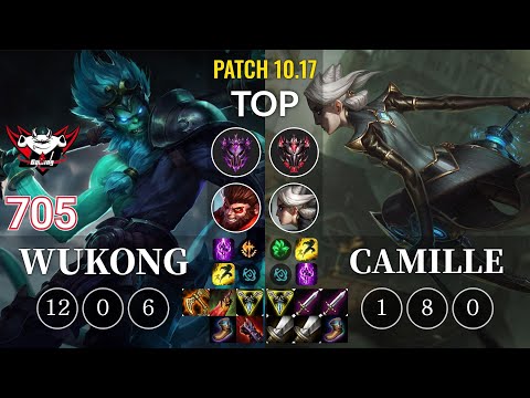 JDG 705 Wukong vs Camille Top - KR Patch 10.17