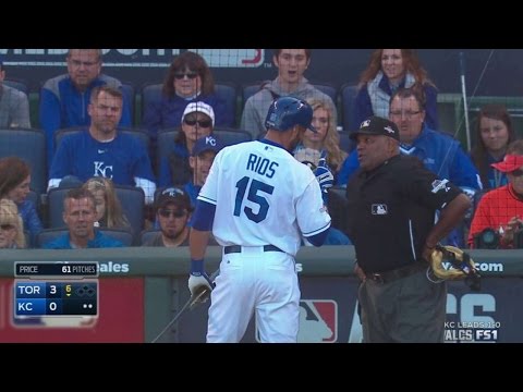 ALCS Gm2: Rios has words with ump after strikeout
