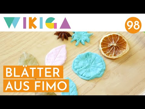 Blätter aus FIMO | WIKIGA - Wie im Kindergarten