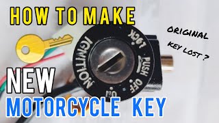 How to make a new motorcycle key when the original key was lost