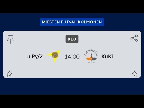 JuPy/2 - KuKi, Miesten Futsal-Kolmonen, 14.12.2025