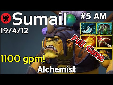 1100 gpm! Sumail [EG] plays Alchemist!!! Dota 2 Full Game 7.22