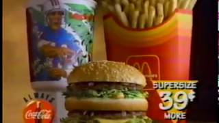 McDonalds - Dan Marino / Looney Tunes Plays to Go Cups - 1995 TV commercial