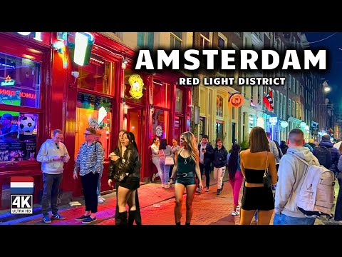 Amsterdam Red Light District 🔥 4K Walking Tour of Famous Streets & Canals