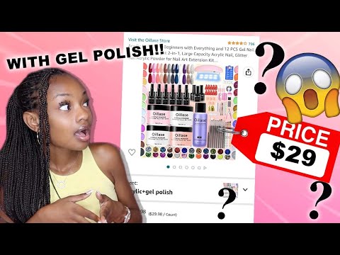 Beginner Friendly acrylic nail kit for $29 ! | Is It worth it? | Amazon nail kit review