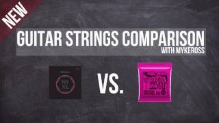 Video thumbnail for Guitar Strings Comparison 3 (Ernie Ball vs. D'addario NYXL) by Myke Ross