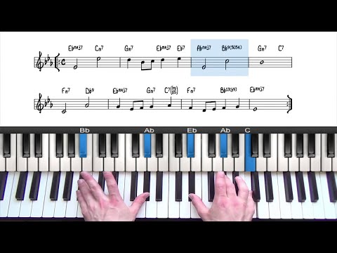 "Over the Rainbow" - Jazz Piano Tutorial For Beginners