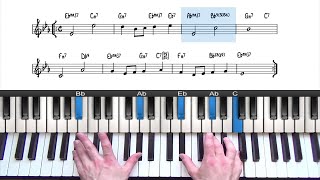 Somewhere Over The Rainbow Jazz Piano Tutorial