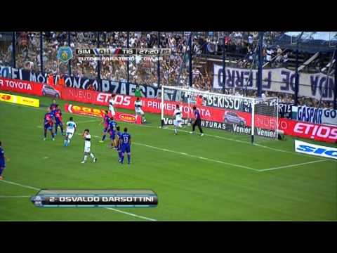 Gol de Barsottini. Gimnasia 1 - Tigre 1. Fecha 11. Torneo Final 2014. FPT