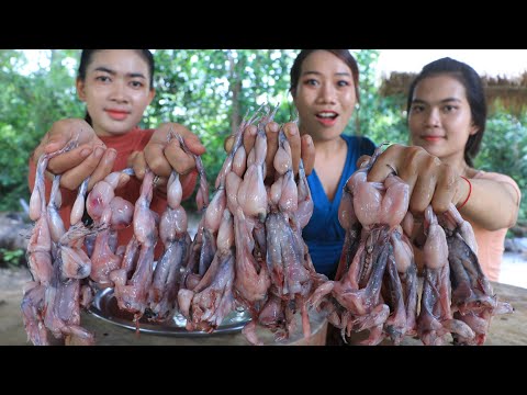 Yummy cooking fried frog with vegetable recipe - cooking skill