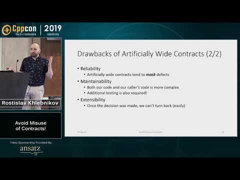 Avoid Misuse of Contracts! - Rostislav Khlebnikov - CppCon 2019