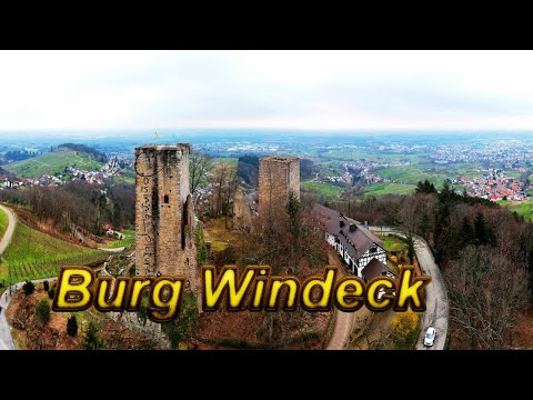 Burg Windeck (Bühl) aus der Luft// Cinematische Drohnenaufnahmen aus der Luft DJI Mavic Air 2