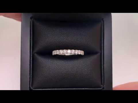 LFBJR0461(PT): Diamond 60% Eternity Ring 0.65ct, 950 Platinum or 18k