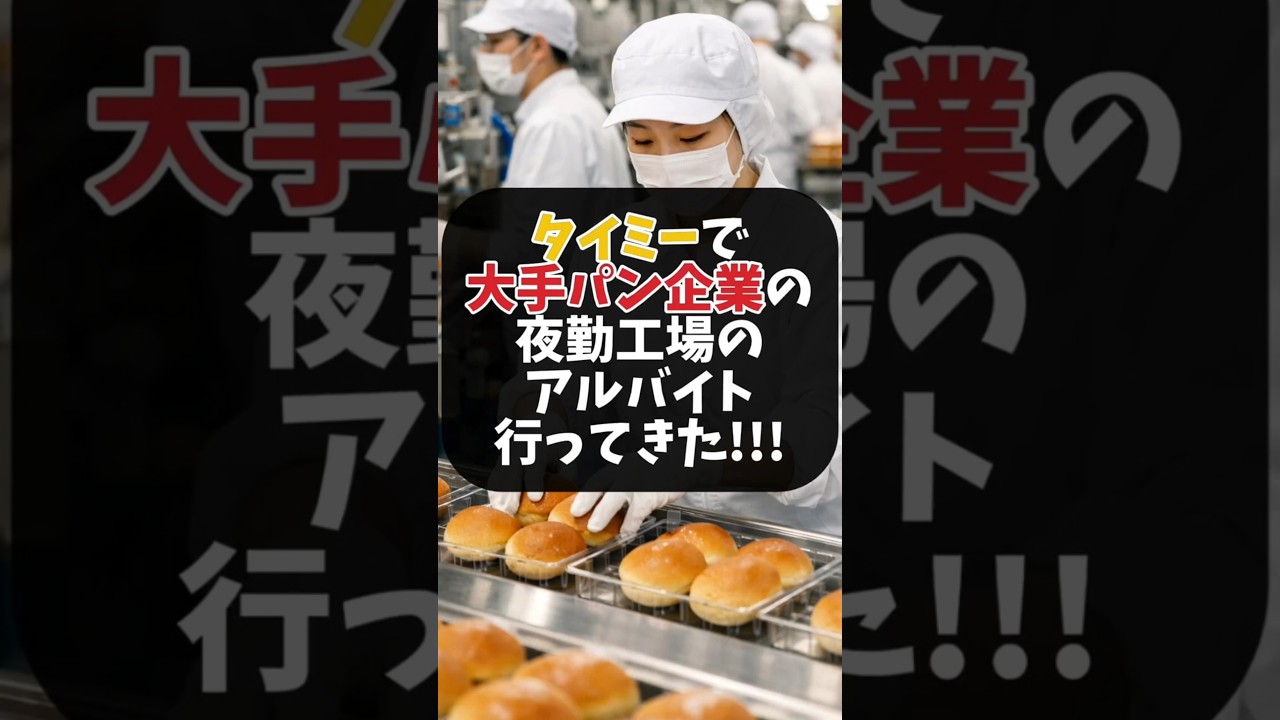 大手製パン企業の夜勤工場のアルバイトに行ってきた結果｜スキマバイト体験（タイミー）