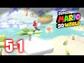 Super Mario 3D World 5 1 Sunshine Seaside All Stars Stamp 100 Gameplay Walkthrough