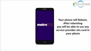 60 Seconds Metro pcs ALCATEL ONETOUCH Fierce XL Sim Unlocking Instructions