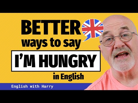 Part of a video titled Ways to say I'm Hungry in English | Advanced English Vocabulary