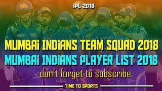IPL 2018 | Mumbai Indians Team Squad 2018 ! Mumbai Indians Player List 2018 | Mumbai Indians 2018