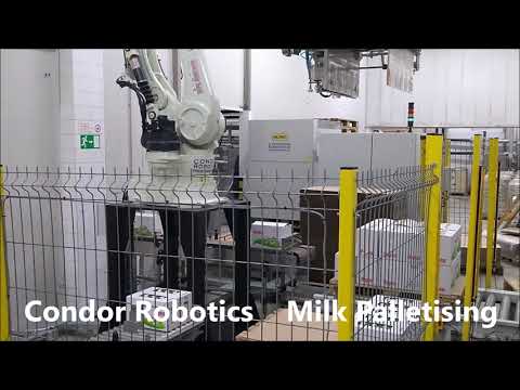 Kawasaki Robot CP180L Milk Palletising