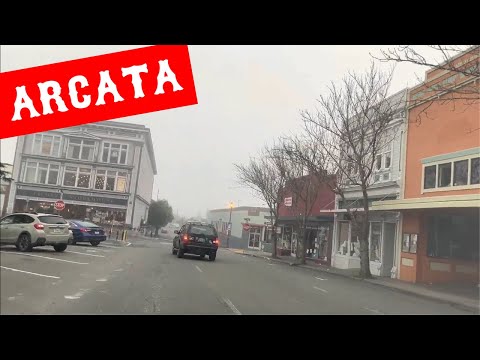 ARCATA CALIFORNIA - DRIVING DOWNTOWN
