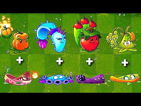 Random 4 Team Plants Pult + Vine Battles - Who Will Win? - PvZ2 Team Plants vs Team Plants