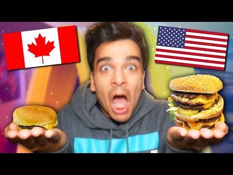 American VS Canadian McDonalds! *Fast Food Taste Test COMPARISON Challenge*