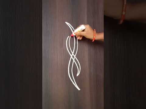 Just 1 minute daily👌 rangoli border designs #rangoli #shorts #muggulu