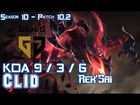 Gen Clid REK'SAI vs LEE SIN Jungle - Patch 10.2 KR Ranked