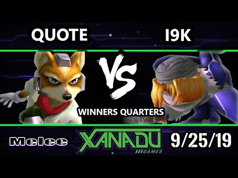S@X 321 SSBM - Quote (Fox) Vs. I9K (Sheik) Smash Melee Winners Quarters