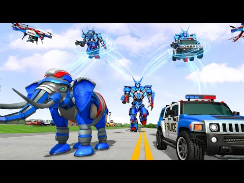 Police Elephant Robot Games Unlocked All - Android Gameplay