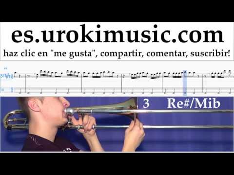 Tutorial de Trombón Romeo Santos, Daddy Yanke, Nicky Jam - Bella y Sensual Clases Notas um-i927