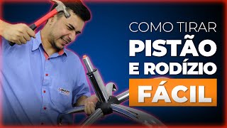 Como tirar PISTÃO e RODÍZIO de cadeira FÁCIL - O Melhor Método