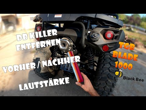 DB Killer entfernt (laut) Vorher-Nachher Messung TGB Blade 1000 Facelift