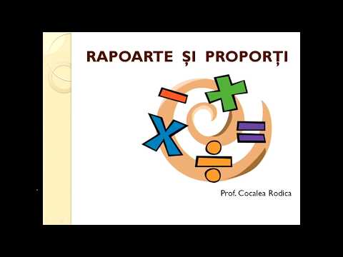 Matematica Gimnaziu   Rapoarte si proportii