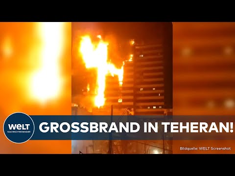 IRAN: Großfeuer in Krankenhaus in Teheran! "Außenfassade komplett zerstört!" Brandursache unklar