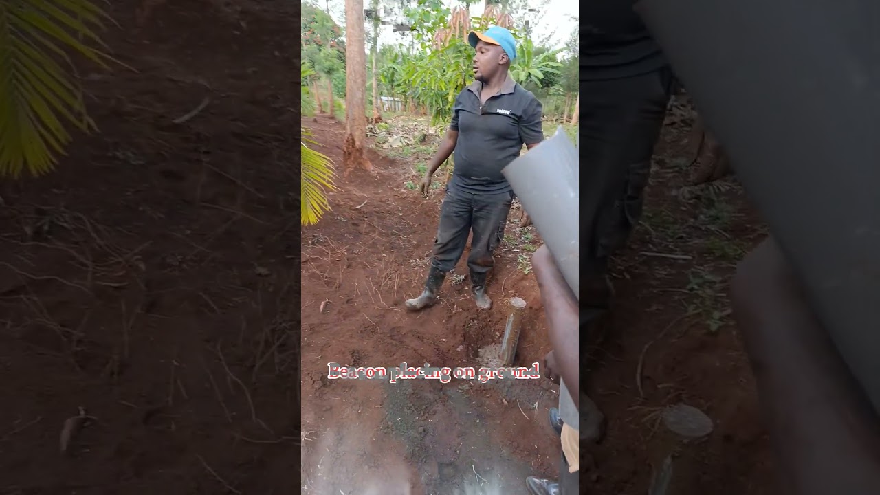 Beacon Placing on The  Ground Njogu Surveyor - Land Surveying Civic Class #njogusurveyor