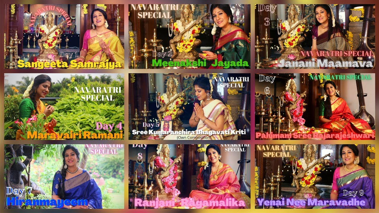 Navaratri 2021 - 9 Nights | 9 Devi Kritis | 9 Colours | By Shweta Mohan & Vidwan Sri SV Ramani
