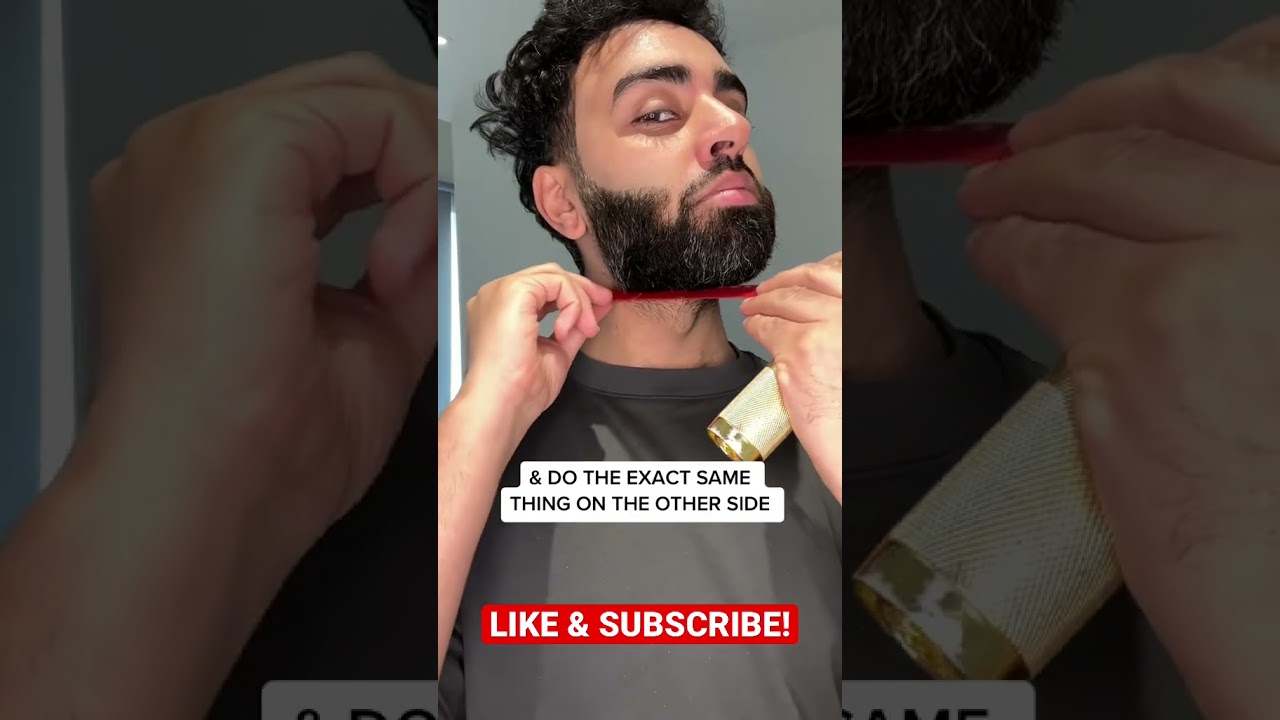 Beard Tutorial: How To Shape Your Neckline - A Balance Method #shorts #beard