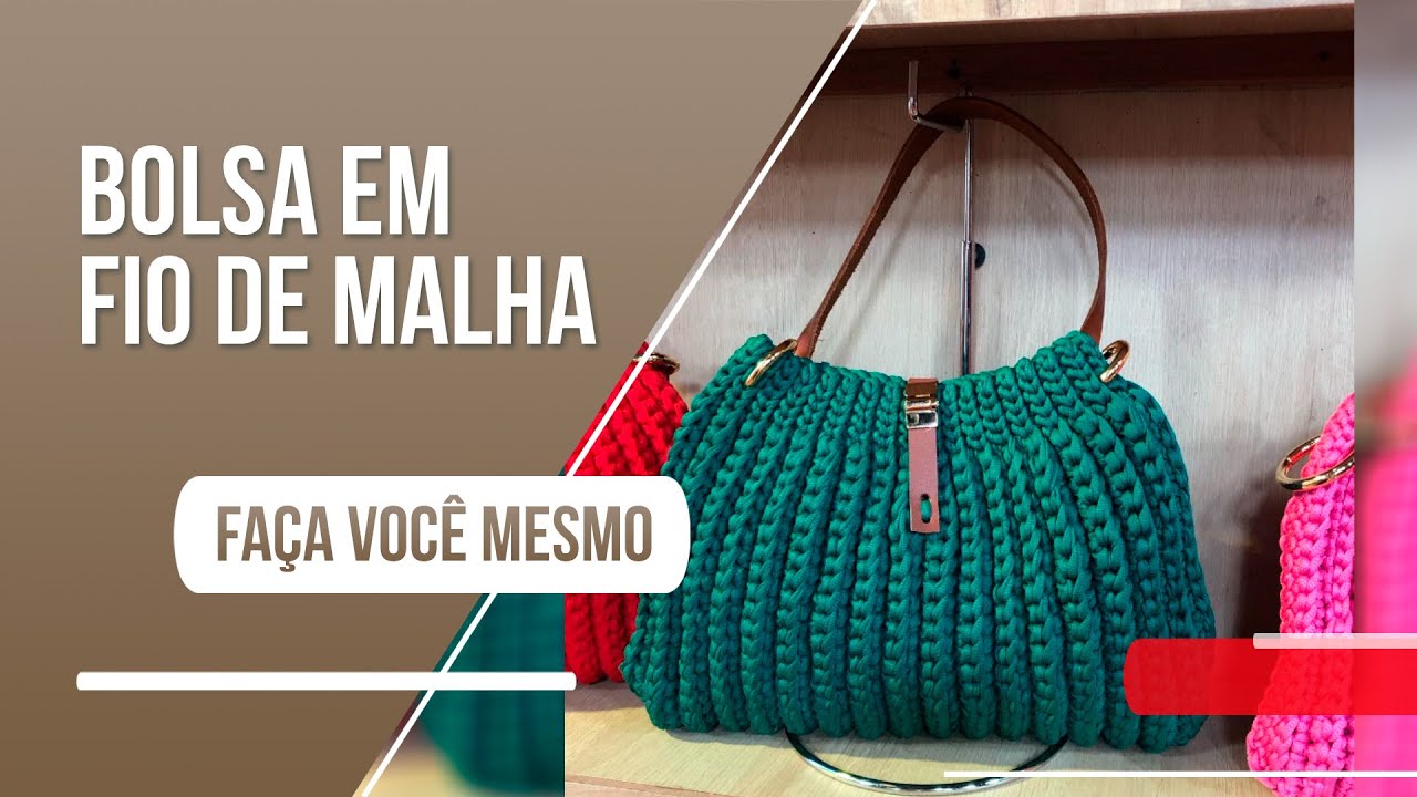 Artesã ensina o passo a passo de uma estilosa bolsa em fio de malha