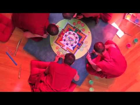 Time Lapse Video   Monks Create A Sand Mandala at Randolph College