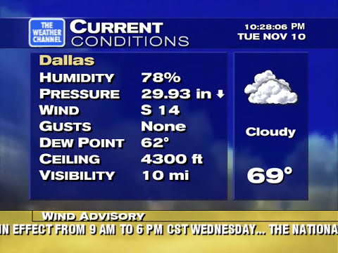 WeatherStar XL V1: Dallas-Ft. Worth, TX - 11/10/2015