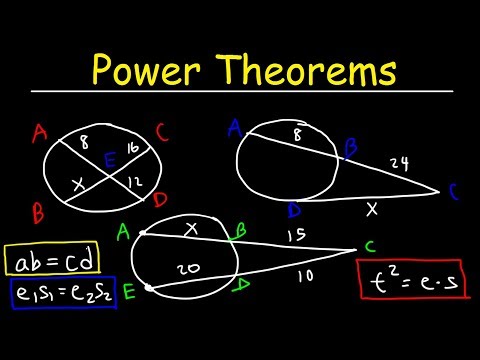 Power Theorems - Chords, Secants & Tangents - Circle Theorems - Geometry
