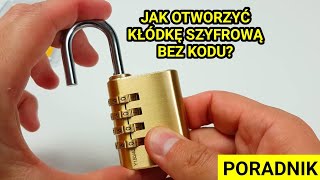 JAK OTWORZYĆ KŁÓDKĘ SZYFROWĄ NA KOD BEZ KOMBINACJI KODU PINU? kłódka szyfrowa na kod