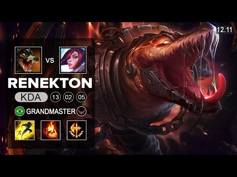 Renekton vs Fiora Top - BR Grandmaster - Patch 12.11 Season 12
