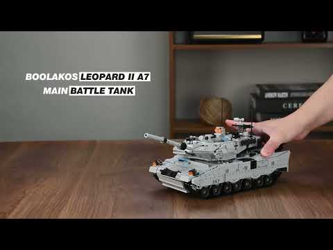 Boolakos Leopard II A7 Main Battle Tank Building Blocks Set Military Toys for Adults Kids 1498Pcs