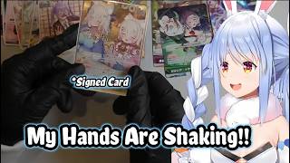 Pekora Starts Shaking After Pulling a Fuwamoco Signed Secret Card