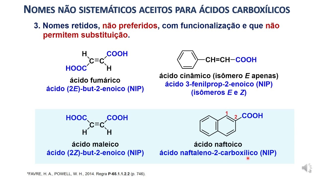 Ácidos Carboxílicos - Nomenclatura - Parte 3